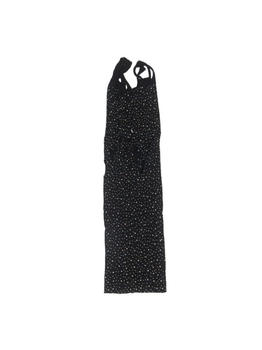 SUBBLIME 952198 VESTIDO DE REJILLA CON DIAMANTES BRILLANTES NEGRO TALLA UNICA