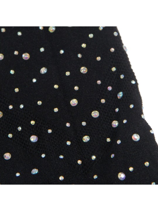 SUBBLIME 952198 VESTIDO DE REJILLA CON DIAMANTES BRILLANTES NEGRO TALLA UNICA