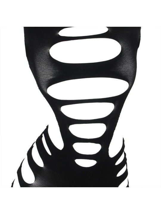 SUBBLIME 952266 VESTIDO DE REJILLA ELASTICO MANGA LARGA NEGRO TALLA UNICA