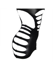 SUBBLIME 952266 VESTIDO DE REJILLA ELASTICO MANGA LARGA NEGRO TALLA UNICA