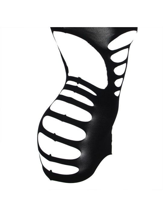 SUBBLIME 952266 VESTIDO DE REJILLA ELASTICO MANGA LARGA NEGRO TALLA UNICA