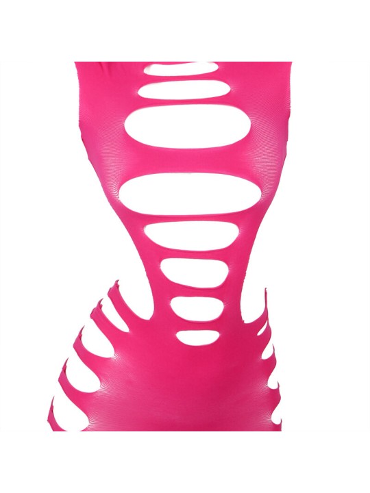 SUBBLIME 952273 VESTIDO DE REJILLA ELASTICO MANGA LARGA ROSA TALLA UNICA