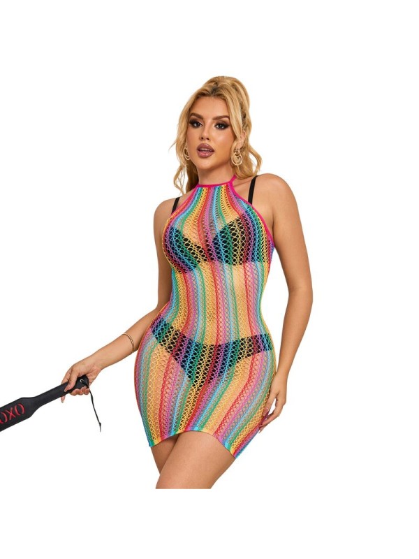SUBBLIME 952341 VESTIDO DE REJILLA ARCOIRIS TALLA UNICA
