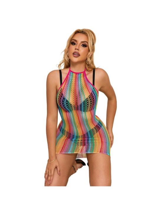 SUBBLIME 952341 VESTIDO DE REJILLA ARCOIRIS TALLA UNICA