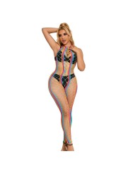 SUBBLIME 952358 VESTIDO DE REJILLA CUELLO HALTER ARCOIRIS TALLA UNICA