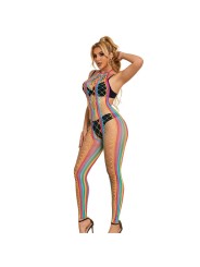 SUBBLIME 952358 VESTIDO DE REJILLA CUELLO HALTER ARCOIRIS TALLA UNICA