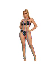 SUBBLIME 952358 VESTIDO DE REJILLA CUELLO HALTER ARCOIRIS TALLA UNICA