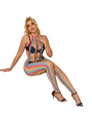 SUBBLIME 952358 VESTIDO DE REJILLA CUELLO HALTER ARCOIRIS TALLA UNICA