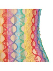 SUBBLIME 952365 VESTIDO DE REJILLA HOMBROS DESCUBIERTOS ARCOIRIS TALLA UNICA