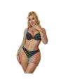 SUBBLIME 952426 VESTIDO DE REJILLA MANGA LARGA ARCOIRIS TALLA UNICA