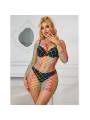 SUBBLIME 952426 VESTIDO DE REJILLA MANGA LARGA ARCOIRIS TALLA UNICA