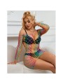 SUBBLIME 952426 VESTIDO DE REJILLA MANGA LARGA ARCOIRIS TALLA UNICA