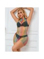 SUBBLIME 952433 VESTIDO DE REJILLA SIN MANGAS CON CUELLO ALTO ARCOIRIS TALLA UNICA