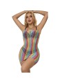 SUBBLIME 952457 VESTIDO DE REJILLA SIN MANGAS CON HOMBROS DESCUBIERTOS ARCOIRIS TALLA UNICA