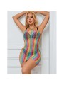 SUBBLIME 952457 VESTIDO DE REJILLA SIN MANGAS CON HOMBROS DESCUBIERTOS ARCOIRIS TALLA UNICA