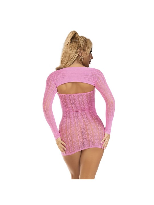 SUBBLIME 952471 VESTIDO DE REJILLA ROSA TALLA UNICA