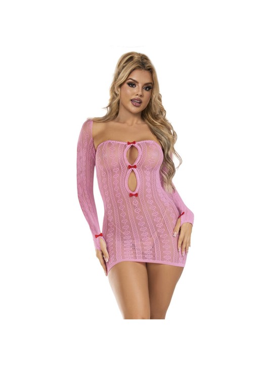SUBBLIME 952471 VESTIDO DE REJILLA ROSA TALLA UNICA