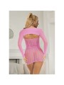 SUBBLIME 952471 VESTIDO DE REJILLA ROSA TALLA UNICA
