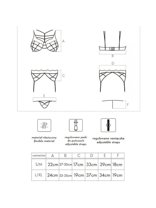 LIVCO CORSETTI FASHION SOLEDAD LC 20217 SUJETADOR PANTY LIGUERO S M