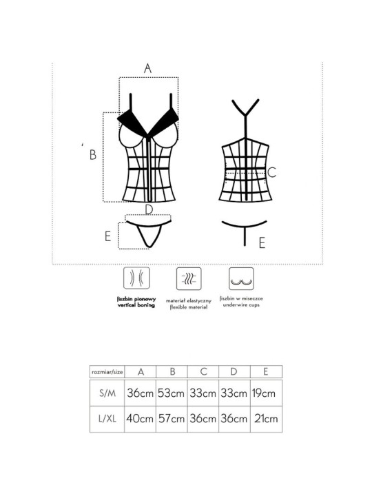 LIVCO CORSETTI FASHION LAURA LC 20215 CORSET TANGA S M