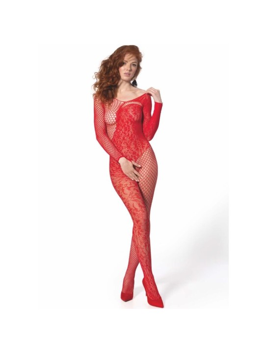 PASSION BS 107 BODYSTOCKING ROJO TALLA UNICA