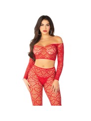 LEG AVENUE CROP TOP MEDIAS ROJO TALLA UNICA
