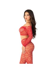 LEG AVENUE CROP TOP MEDIAS ROJO TALLA UNICA