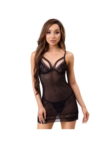 LIVCO CORSETTI FASHION TIANA LC 20208 CAMISA TANGA NEGRO S M