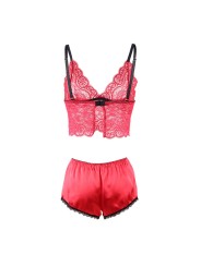 SUBBLIME 953898 SET 3 PIEZAS ENCAJE Y SATEN ROJO S M