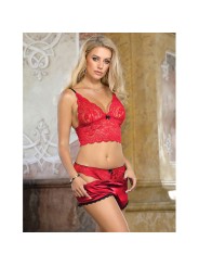 SUBBLIME 953898 SET 3 PIEZAS ENCAJE Y SATEN ROJO S M