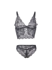 SUBBLIME 953911 SET 3 PIEZAS ENCAJE Y SATEN NEGRO S M