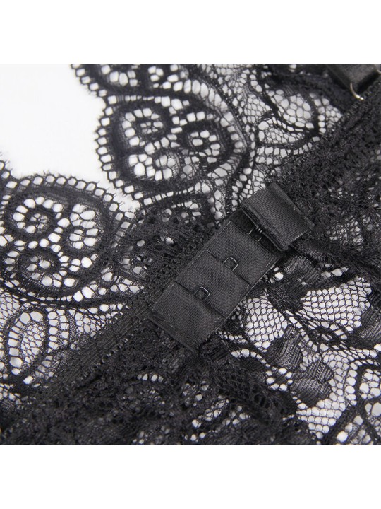 SUBBLIME 953911 SET 3 PIEZAS ENCAJE Y SATEN NEGRO S M