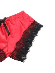 SUBBLIME 953966 PIJAMA SEXY SATEN Y ENCAJE NEGRO ROJO L XL