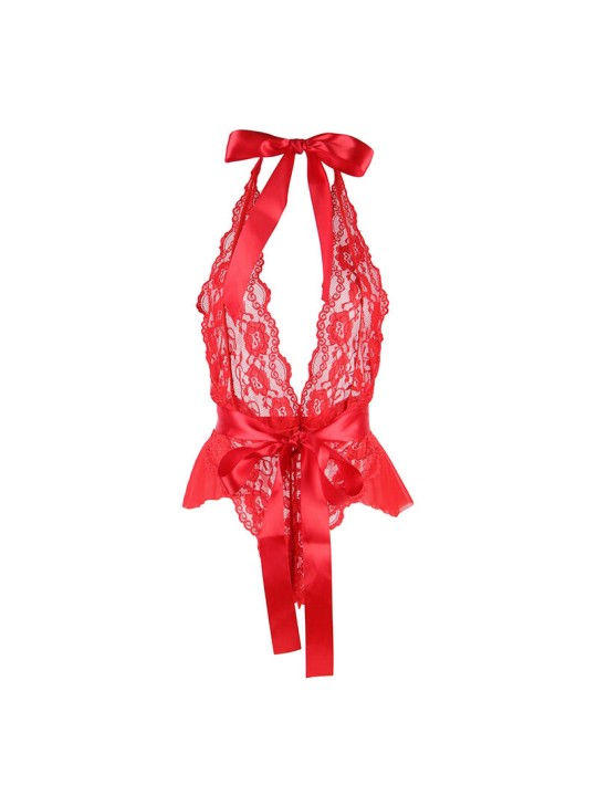 SUBBLIME 953973 BODY SEXY CON VOLANTES CINTURON ROJO S M