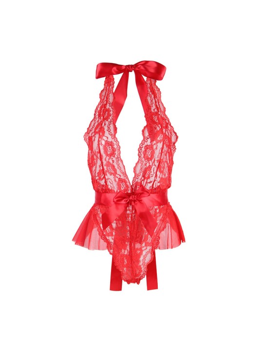 SUBBLIME 953973 BODY SEXY CON VOLANTES CINTURON ROJO S M