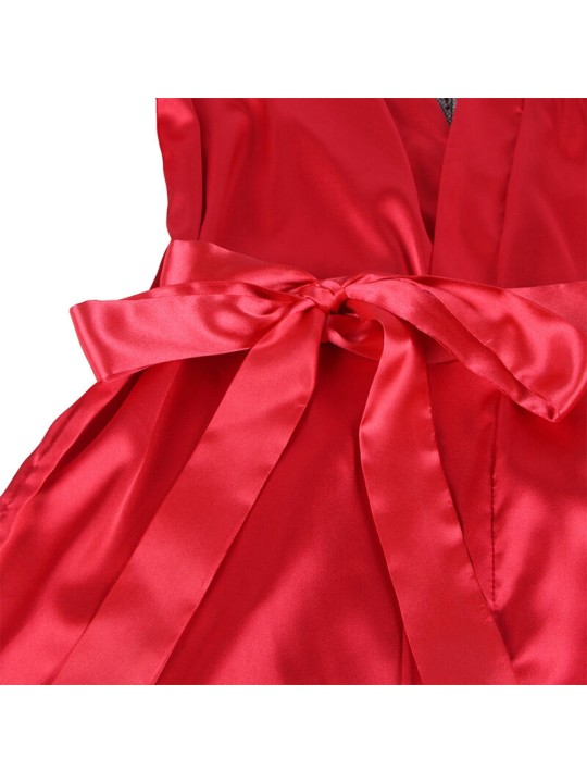 SUBBLIME 954017 CAMISON DE ENCAJE ESPALDA TRANSPARENTE TANGA ROJO NEGRO S M SUBBLIME 954017 CAMISON DE ENCAJE ESPALDA TRANSPARENTE TANGA ROJO NEGRO S M
