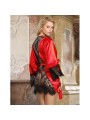 SUBBLIME 954017 CAMISON DE ENCAJE ESPALDA TRANSPARENTE TANGA ROJO NEGRO S M SUBBLIME 954017 CAMISON DE ENCAJE ESPALDA TRANSPARENTE TANGA ROJO NEGRO S M