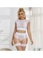 SUBBLIME 954048 SUJETADOR PANTIES CON LIGUERO BLANCO L XL