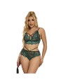 SUBBLIME 954086 SUJETADOR PANTIES ENCAJE VERDE S M
