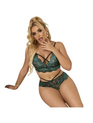 SUBBLIME 954093 SUJETADOR PANTIES ENCAJE VERDE L XL