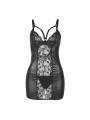 SUBBLIME 954161 VESTIDO TANGA CUERO NEGRO S M