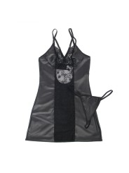 SUBBLIME 954161 VESTIDO TANGA CUERO NEGRO S M