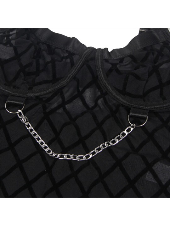 SUBBLIME 954260 BODY CON CADENAS LIGUEROS NEGRO S M