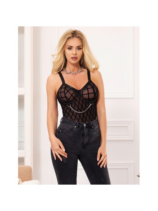 SUBBLIME 954260 BODY CON CADENAS LIGUEROS NEGRO S M