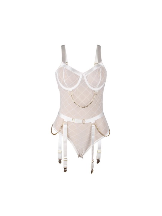 SUBBLIME 954284 BODY CON CADENAS LIGUEROS BLANCO S M