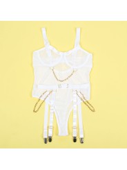 SUBBLIME 954284 BODY CON CADENAS LIGUEROS BLANCO S M
