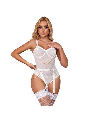 SUBBLIME 954291 BODY CON CADENAS LIGUEROS BLANCO L XL