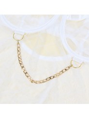 SUBBLIME 954291 BODY CON CADENAS LIGUEROS BLANCO L XL