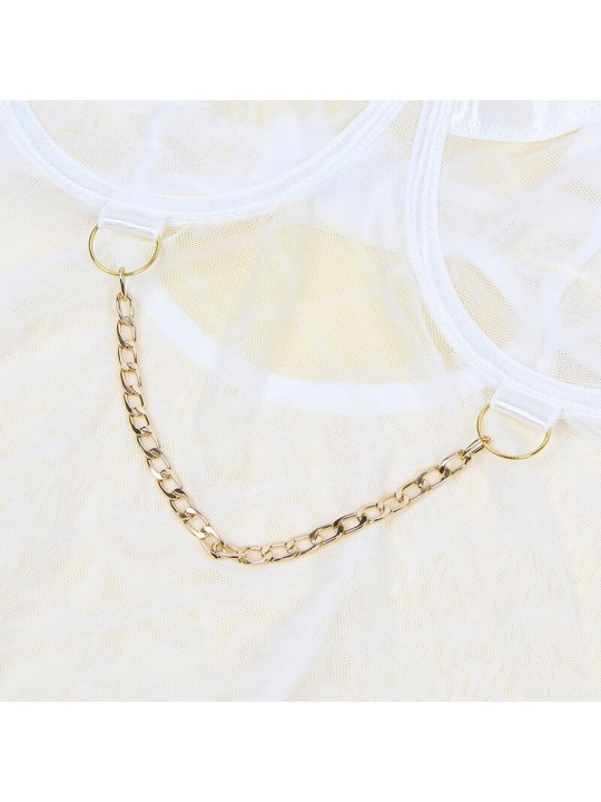 SUBBLIME 954291 BODY CON CADENAS LIGUEROS BLANCO L XL