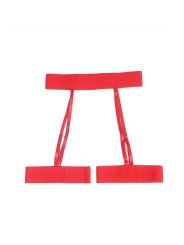 SUBBLIME 954321 SUJETADOR TANGA LIGUEROS ESTAMPADO DE CORAZONES ROJO S M